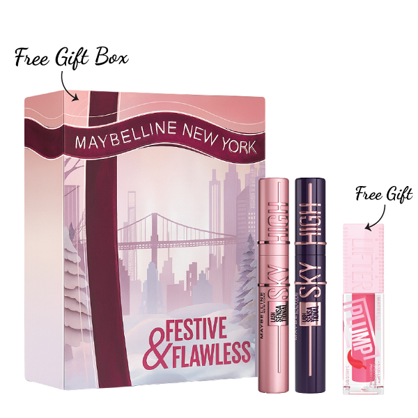 Maybelline - Lash Sensational Sky High Mascara Black & Plum Twilight Bundle