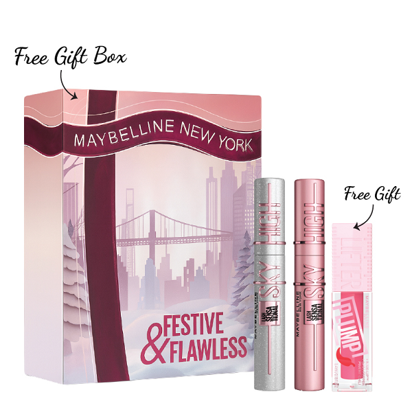 Maybelline - Lash Sensational Sky High Mascara Black & Space Diamond Bundle