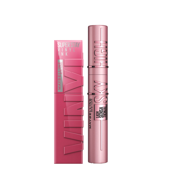 Maybelline - Lash Sensational Sky High Mascara & Super Stay Vinyl Ink Bundle