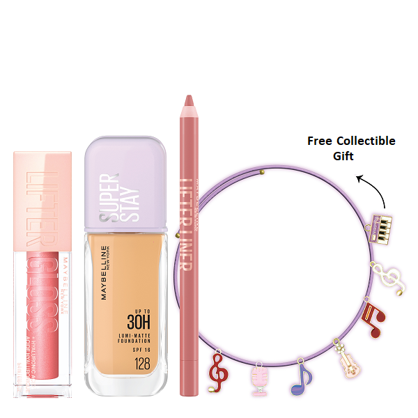 Maybelline - Lifter Gloss, Super Stay Lumi Matte Foundation & Lifter Liner Bundle
