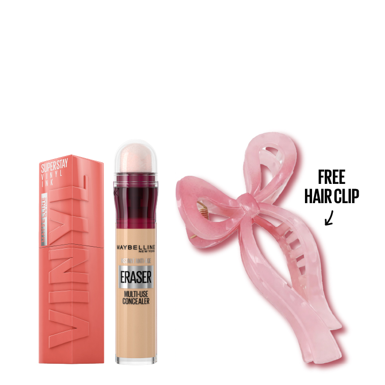 Maybelline - Super Stay Vinyl Ink Lipstick & Age Rewind Eraser Concealer Bundle