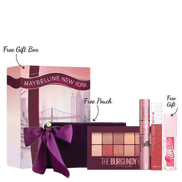 Maybelline - The Burgundy Bar, Superstay Matt Ink Lipstick & Sky High Mascara Bundle