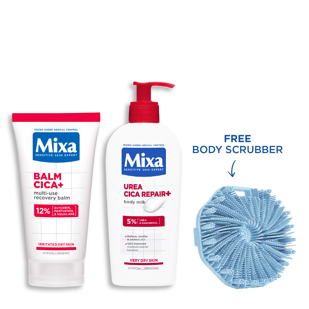 Mixa - Urea Cica Repair+ Body Milk & Balm Cica Bundle