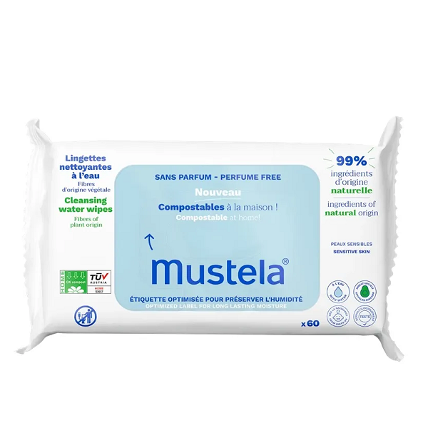 Mustela - Cleansing Water Wipes