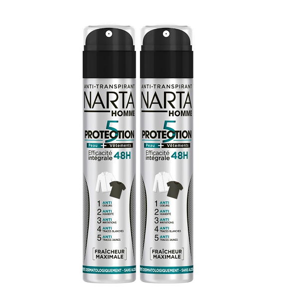 Narta - Homme Protection 5 Maximal Freshness Deo Spray Duo Pack Bundle