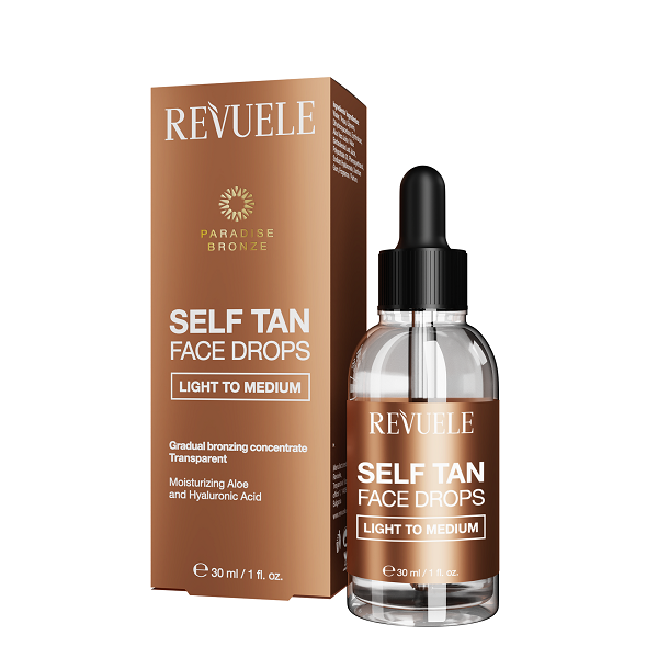 Revuele - Self Tan Face Drops Light To Medium