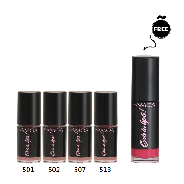 Samoa - Mini Oohlalips Matt Liquid Lipstick 4 minis + Maxi Liquid Lipstick Free