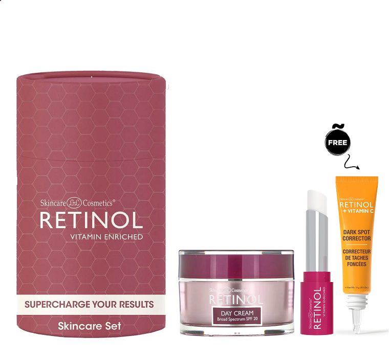Skincare Retinol - Gift Set ( Day Cream + Eyestick + Vitamin C Dark Spot Corrector )