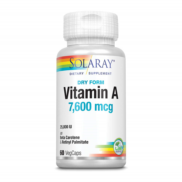 Solaray - Dry form Vitamin A 7500 mcg