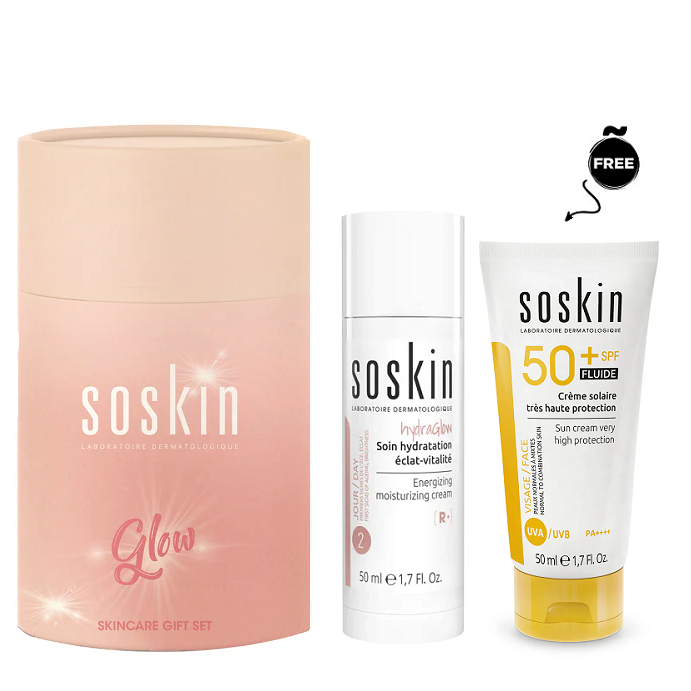 Soskin - Hydra Glow Gift Set ( Moisturizing Cream + Sun Fluid Cream SPF50+ )