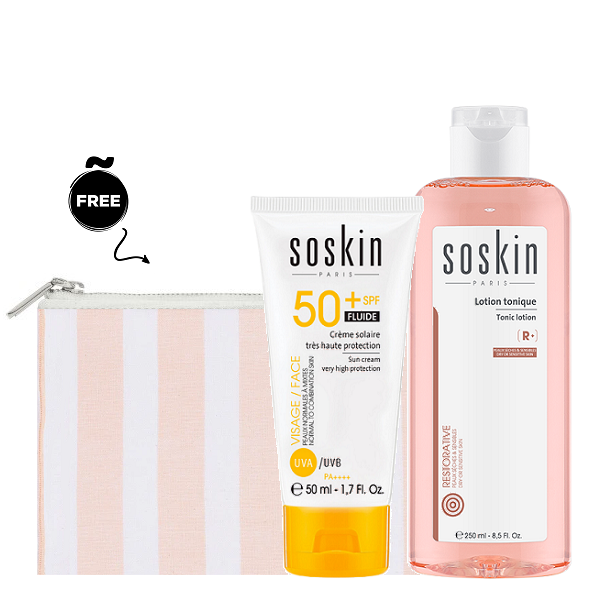 Soskin - Restorative Tonic Lotion & Fluide Sun Cream SPF50+ Bundle