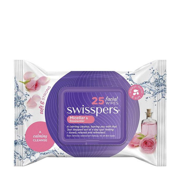 Swisspers - Facial Wipes Micellar & Rosewater