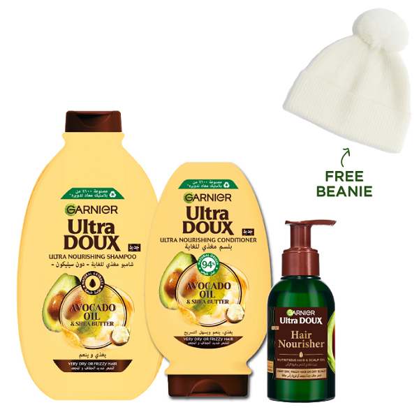 Ultra Doux - Avocado & Shea Butter Shampoo, Conditioner & Scalp Oil Bundle