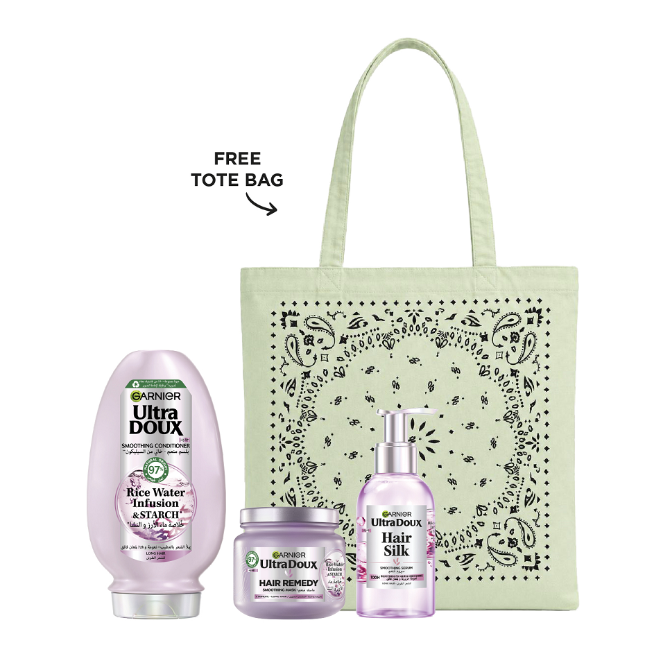 Ultra Doux - Rice Water Infusion & Starch Conditioner, Hair Mask & Hair Serum Bundle