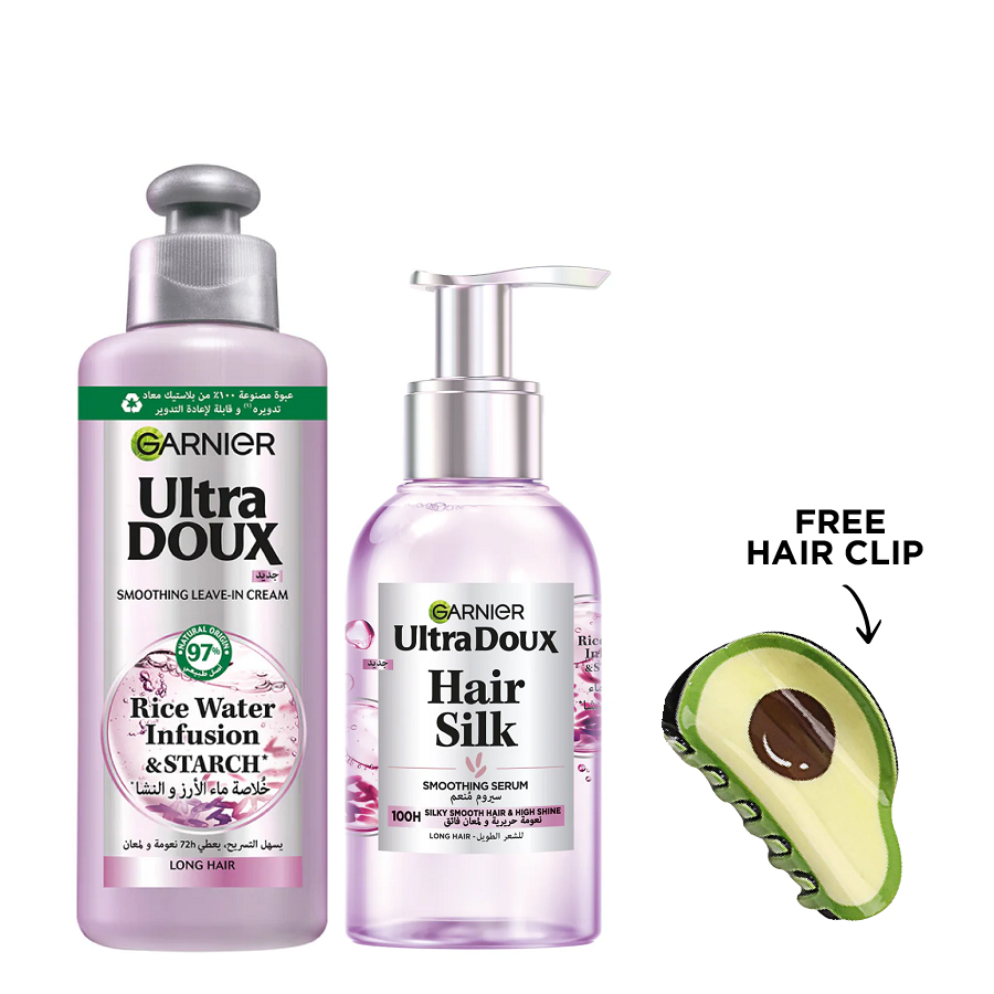 Ultra Doux - Rice Water Infusion & Starch Leave In Cream & Hair Serum Bundle
