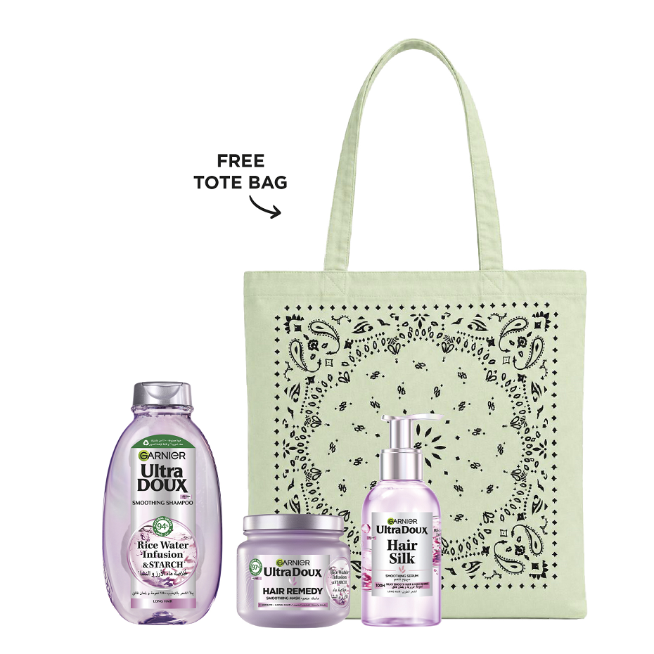 Ultra Doux - Rice Water Infusion & Starch Shampoo, Hair Mask & Hair Serum Bundle