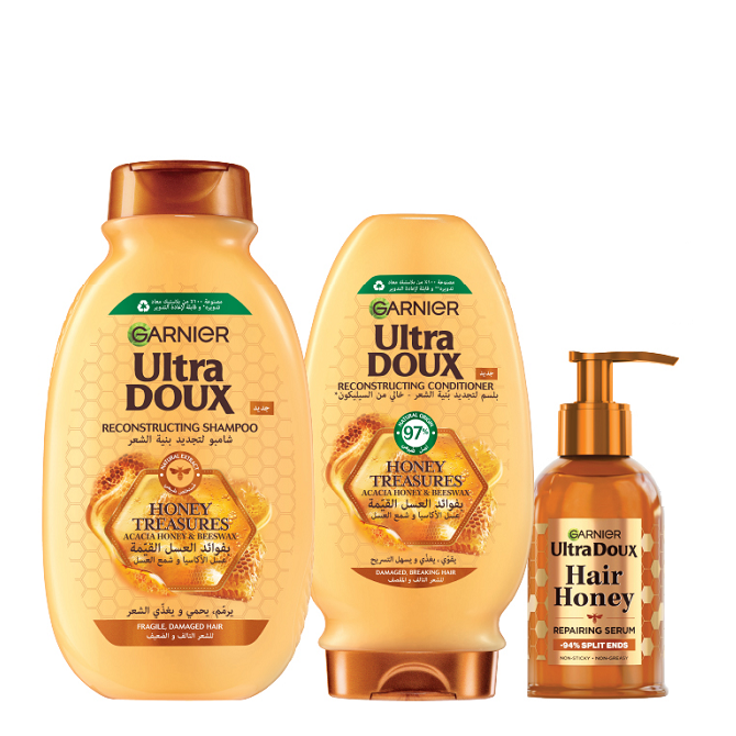 Ultra Doux - Honey Treasures Shampoo, Conditioner & Hair Serum Bundle