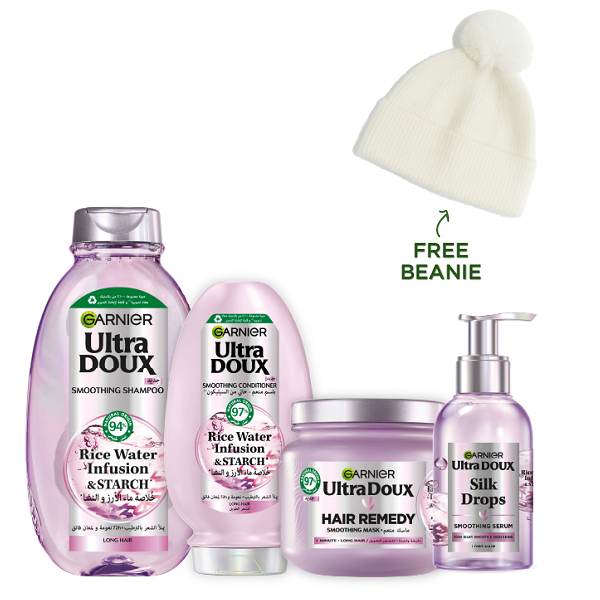 Ultra Doux - Rice Water Hair Silk Smoothing Bundle