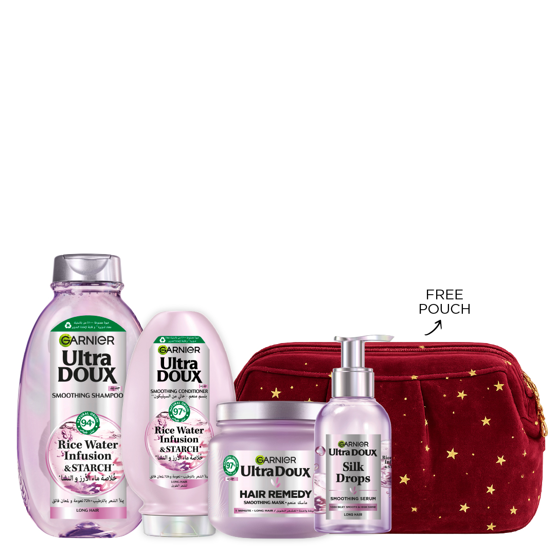 Ultra Doux - Rice Water Hair Silk Smoothing Bundle