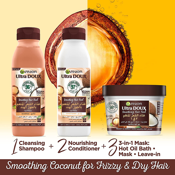 Ultra Doux - Smoothing Hair Food Coconut & Macadamia Shampoo