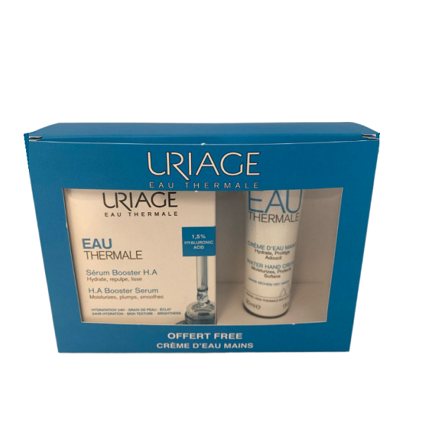 Uriage - Eau Thermale HA Booster Serum + Free Hand Cream Set
