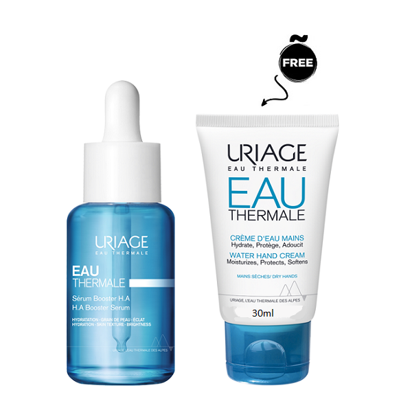 Uriage - Eau Thermale HA Booster Serum + Free Hand Cream Set