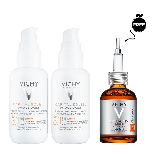 Vichy - Capital Soleil UV Age Daily Water Fluid & Daily Water Tinted SPF50+ Bundle