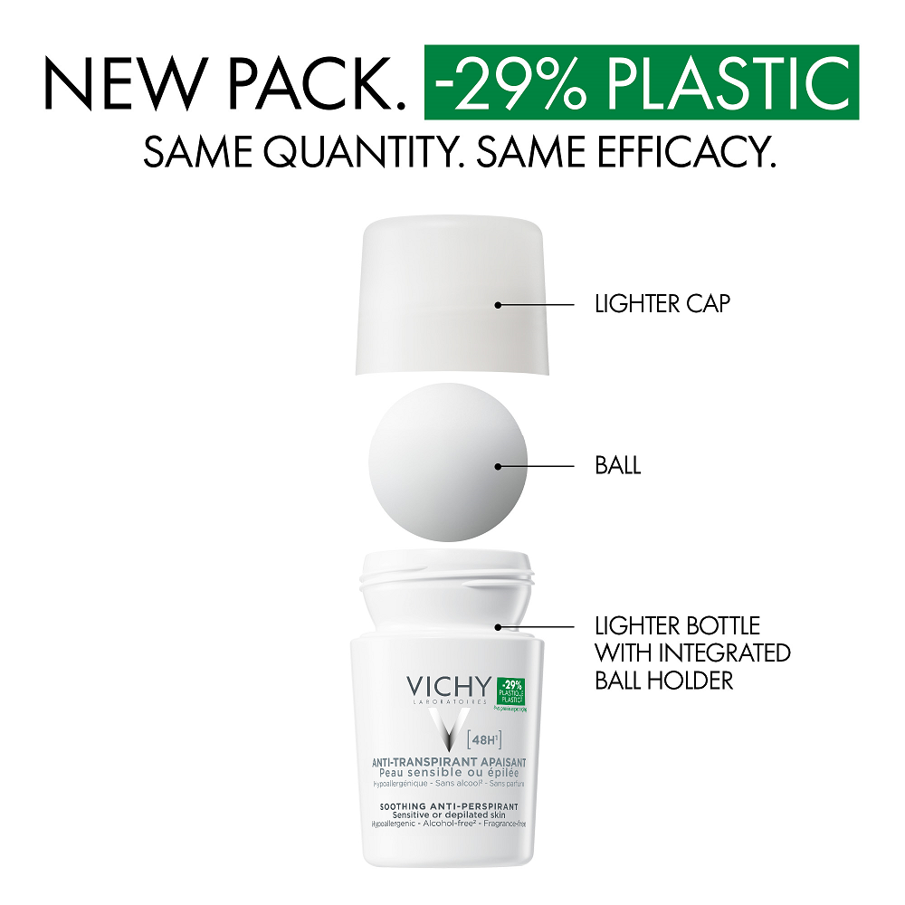 Vichy - Deodorant 48H' Soothing Anti Perspirant Roll On