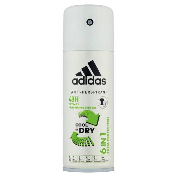 Adidas - 6 In 1 Cool & Dry Men Deodorant Spray - ORAS OFFICIAL