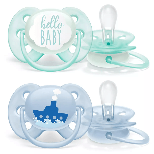 Avent - Ultra Soft Flexi Fit Orthodontic Soother 0-6m For Boys - ORAS OFFICIAL