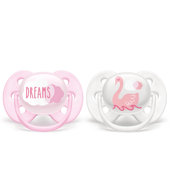 Avent - Ultra Soft Flexi Fit Orthodontic Soother 0-6m For Girls - ORAS OFFICIAL