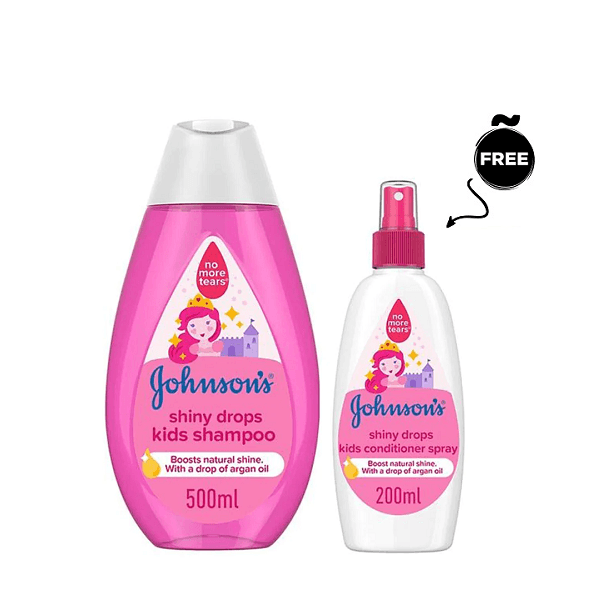 Baby Johnson's - Shiny Drops Kids Shampoo + Free Conditioner Spray Bundle - ORAS OFFICIAL