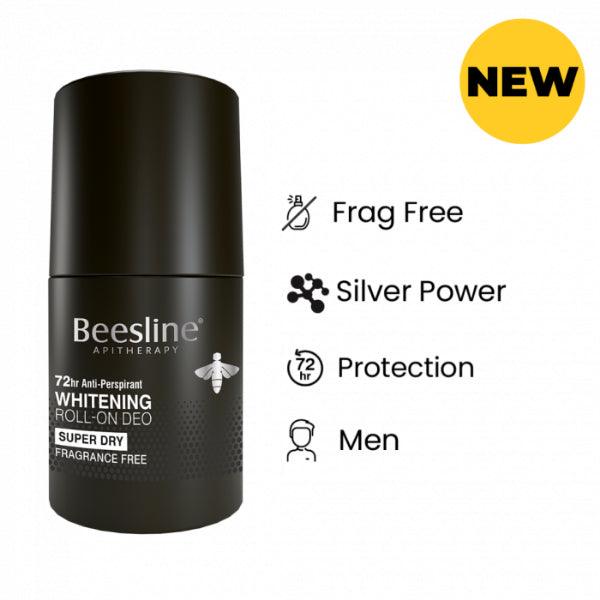 Beesline - Whitening Roll-on Deo Super Dry, Silver Power - Fragrance Free - ORAS OFFICIAL