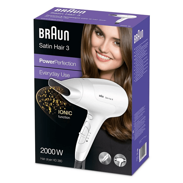 Braun - Satin Hair Hair Dryer HD 380 - ORAS OFFICIAL