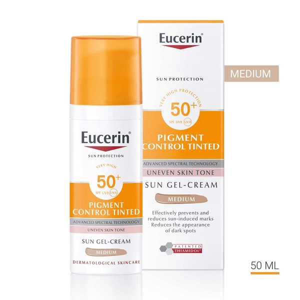 Eucerin - Pigment Control SPF 50+ Sun Gel Cream Tinted Medium - ORAS OFFICIAL