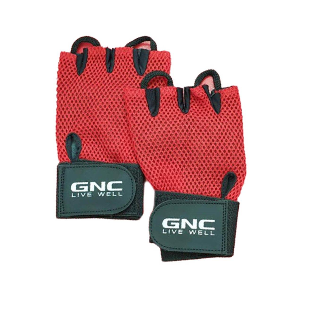 GNC - Gym Leather Gloves Red - ORAS OFFICIAL