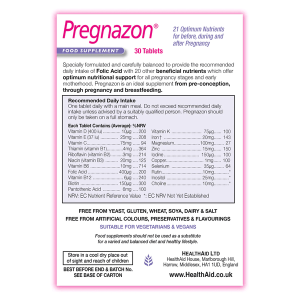 Health Aid - Pregnazon - ORAS OFFICIAL