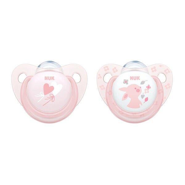 Nuk - Baby Rose & Blue Soother 0-6 m Duo Pack - ORAS OFFICIAL