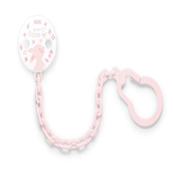 Nuk - Baby Rose & Blue Soother Chain for Soothers with Ring - ORAS OFFICIAL