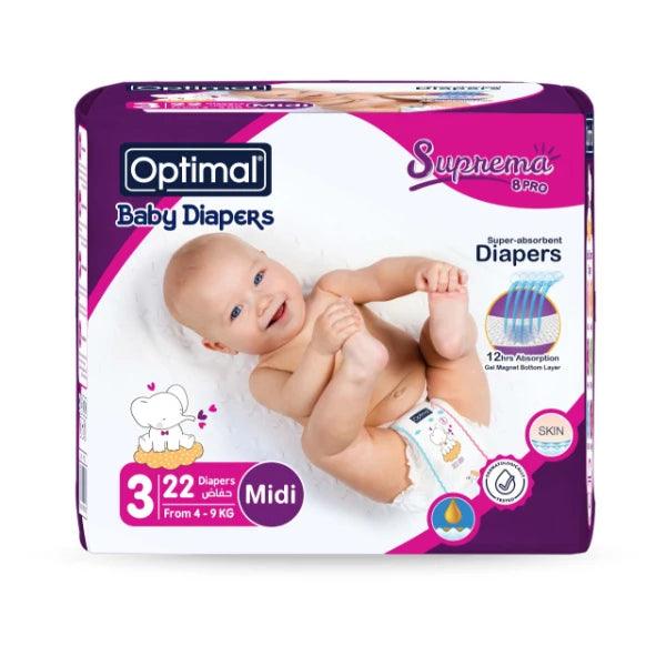 Optimal - Baby Diapers 3 Midi From 4-9 Kg - ORAS OFFICIAL