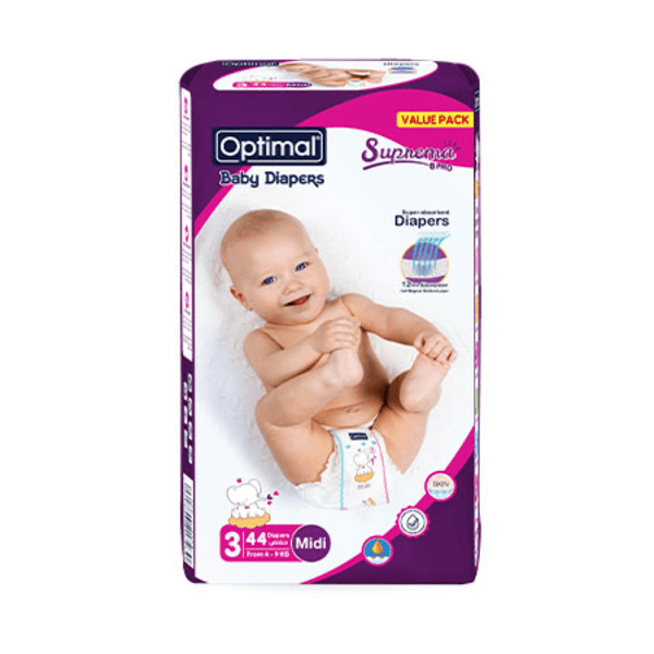 Optimal - Baby Diapers 3 Midi From 4-9 Kg - ORAS OFFICIAL