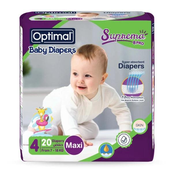 Optimal - Baby Diapers 4 Maxi From 7-18 Kg - ORAS OFFICIAL