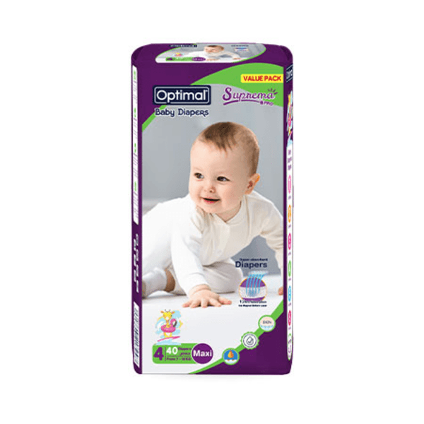 Optimal - Baby Diapers 4 Maxi From 7-18 Kg - ORAS OFFICIAL