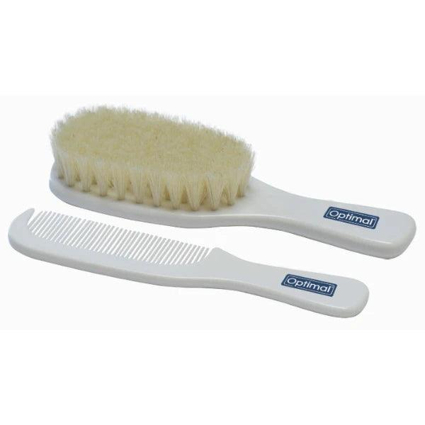 Optimal - Natural Bristles Baby Brush & Comb Set - ORAS OFFICIAL