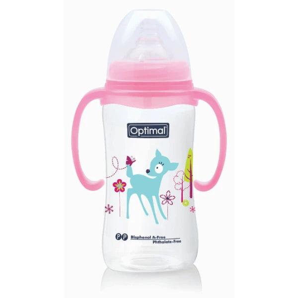 Optimal - PP Wide Neck Feeding Bottle With Handle 6-18m - ORAS OFFICIAL